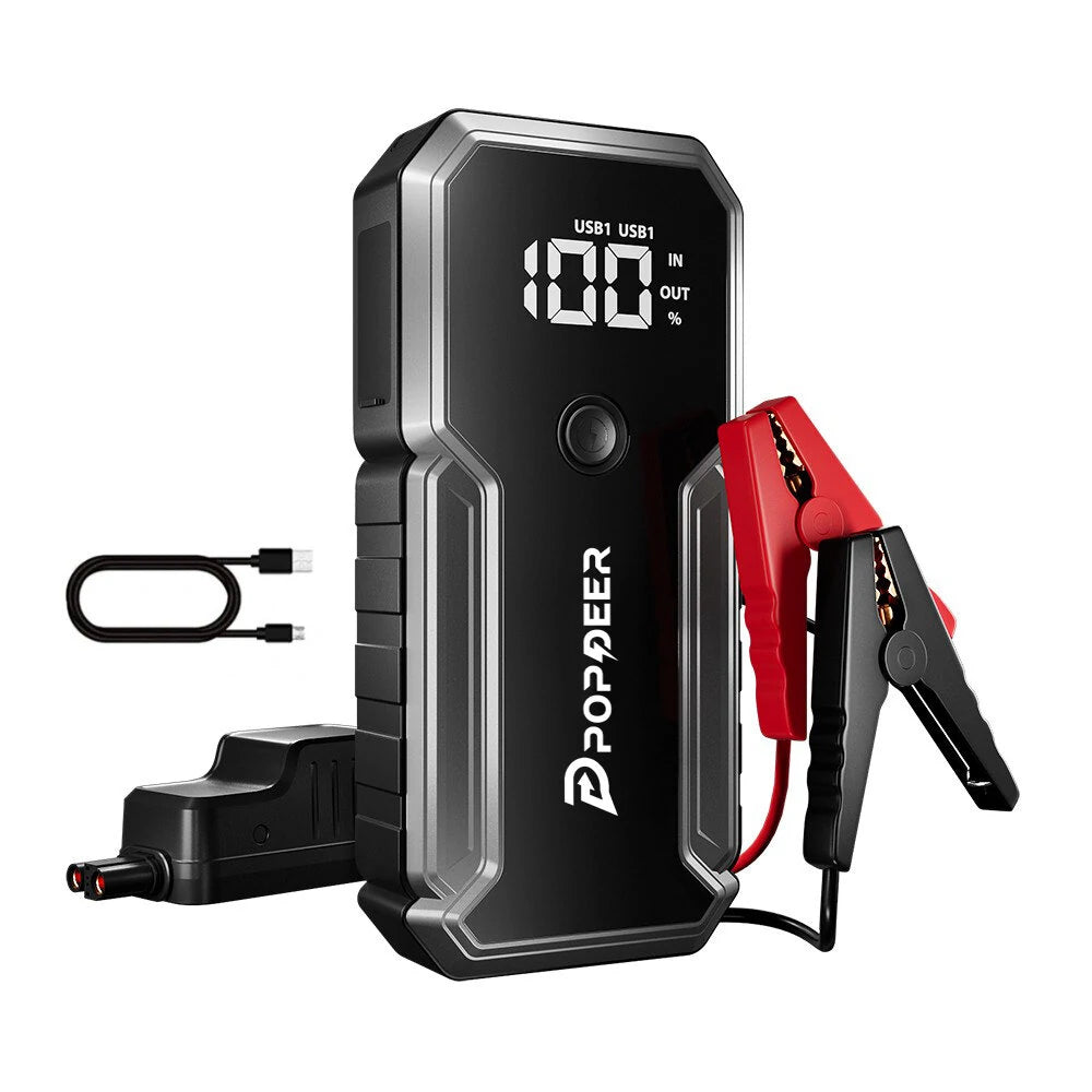 Jump Starter til bil, båd og motorcykel