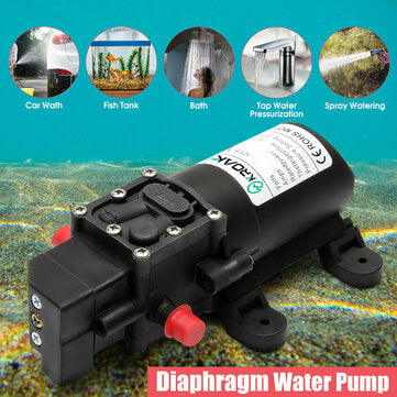 Pumpe 6L/Min vand High Pressure Selv-ansugende til Camping Båd DC 12V 72W