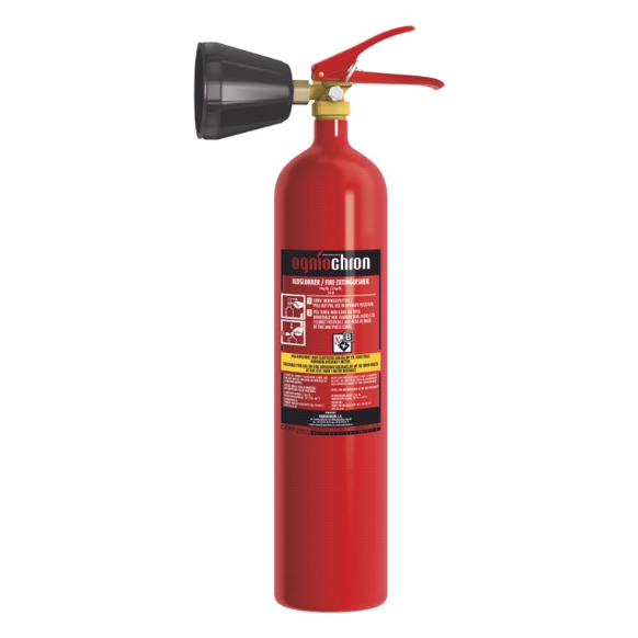 Multifunktionel 2KG CO2 Brandslukker til Båd og Bil - Effektiv og Skånsom Brandbekæmpelse