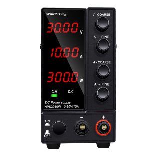 Strømforsyning Laboratorie 0-30 volt 0-10 amp